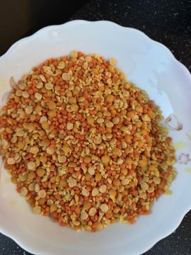 Three lentils mixed