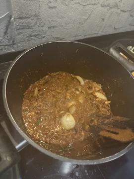 The sauce coming together